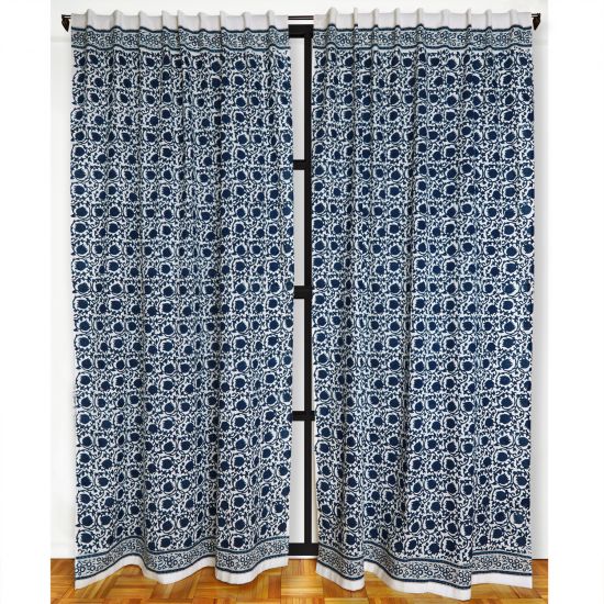 Lotus Curtain - Blue